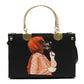 Aria Girl Printed Cross Body Bag ( Black )