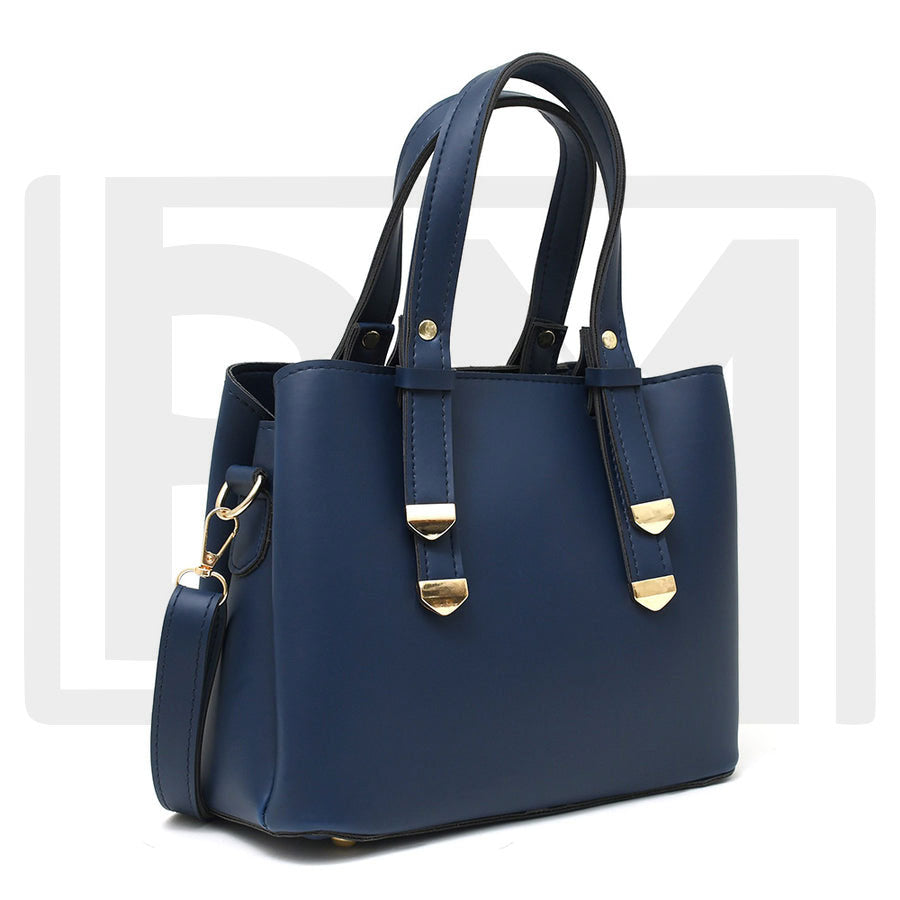 Leather handbags blue hotsell