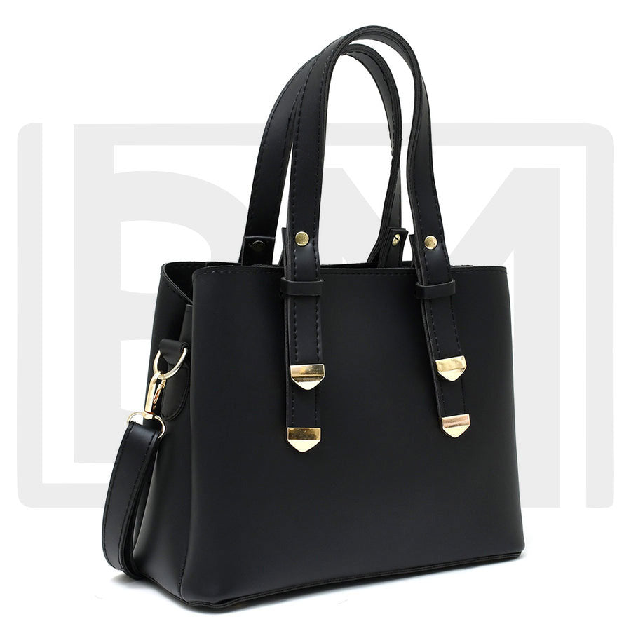 Ladies black hand bag best sale