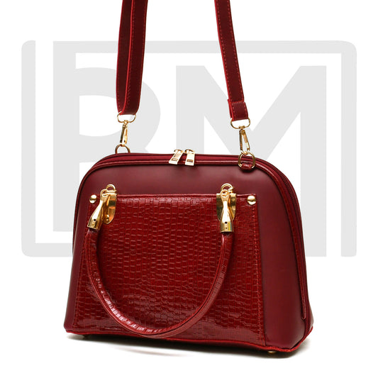 Women D Shape handbag ( Mehroon )