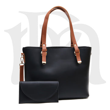 Women Drawstring Bag & Handbag ( Black )