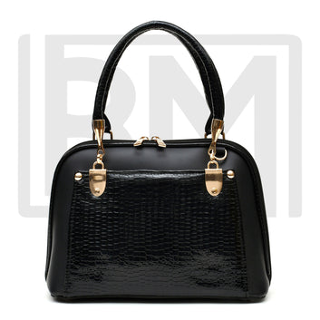 Women D Shape handbag ( Black )