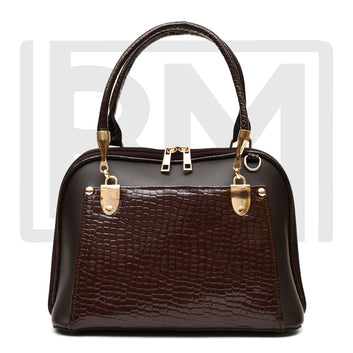 Women D Shape handbag ( Brown )